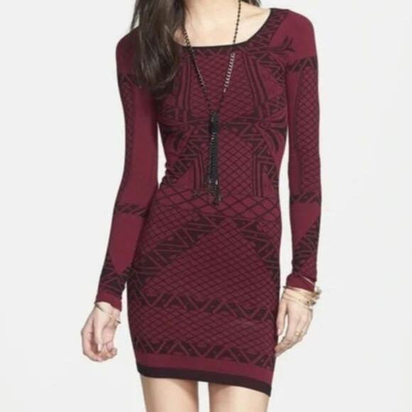 Free People Angles of Intarsia Stretchy XS Bodycon Dress - Picture 1 of 6